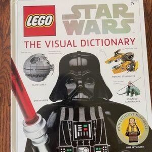 Lego Star Wars The Visual Dictionary Book w/ Exclusive Luke Skywalker MiniFigure